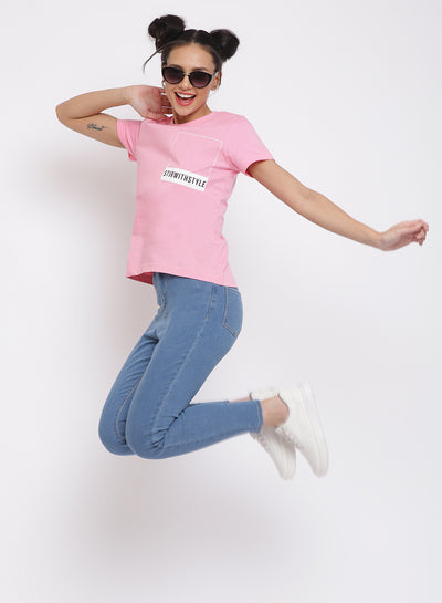 Women Light Pink Pantone T-shirt