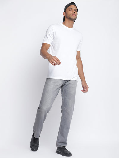 Men White Printed T-shirt