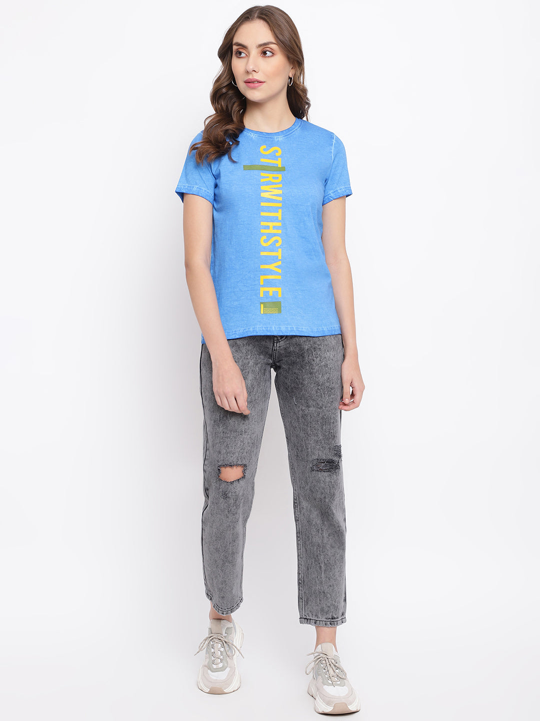 Blue SWS Printed T-shirt