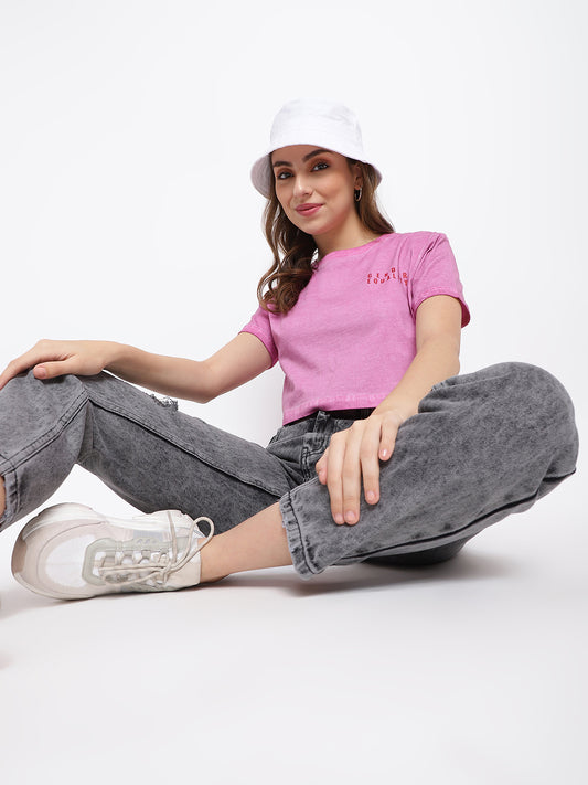 Pink Gender Equality Crop Top