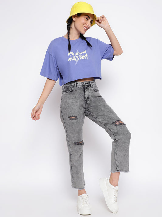 Purple oversized T-shirt