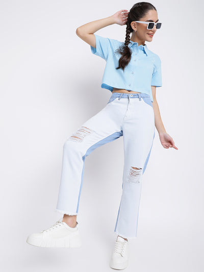 Light Blue Distracted Mom Fit Jeans