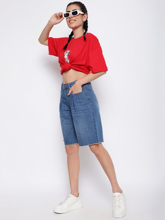Oversized Blue Shorts