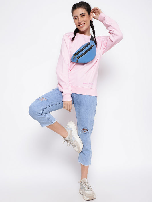Light Pink Cotton Sweatshirt