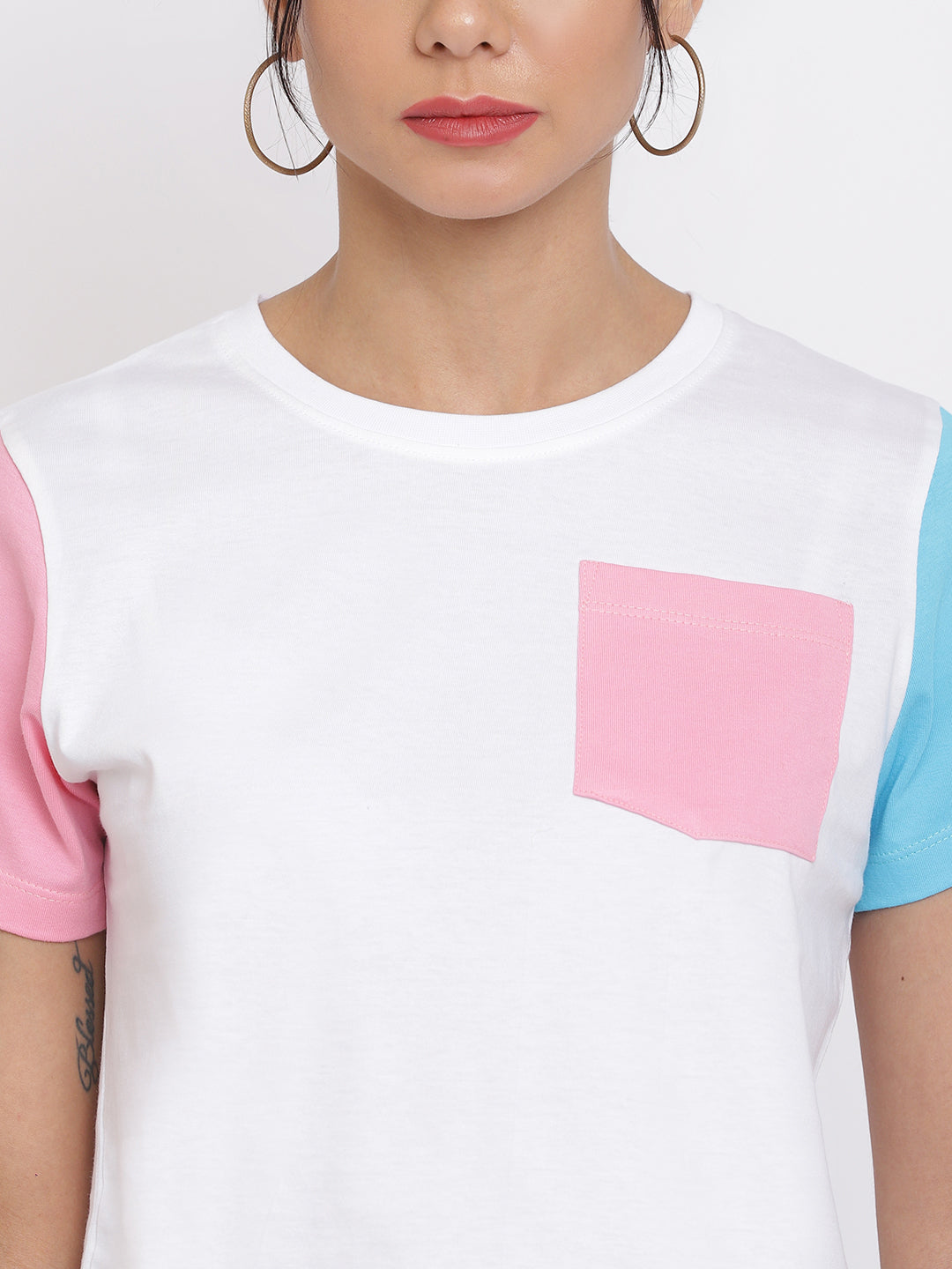 Women White Pantone Crop T-shirt