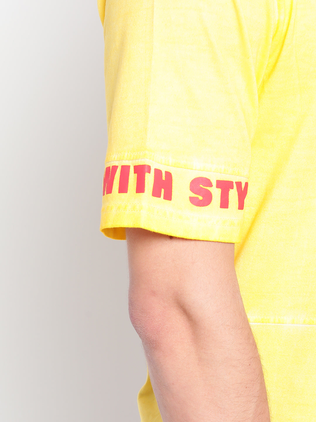 Men Yellow Printed T-shirt