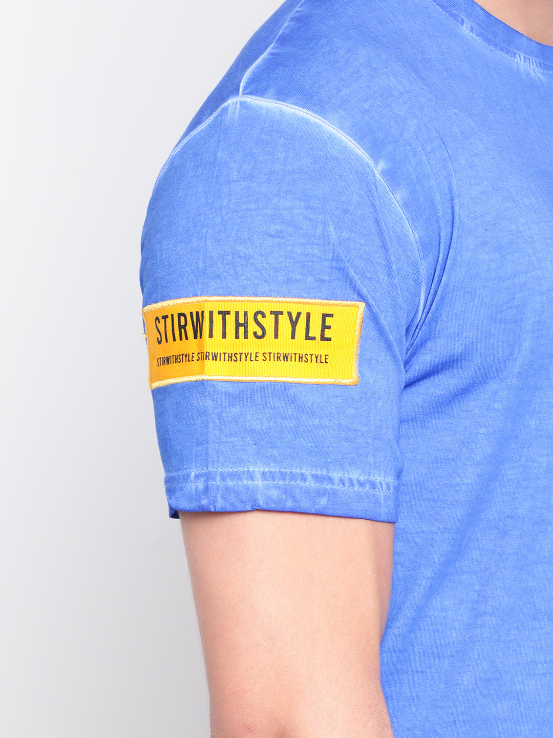 Men Blue Printed T-shirt